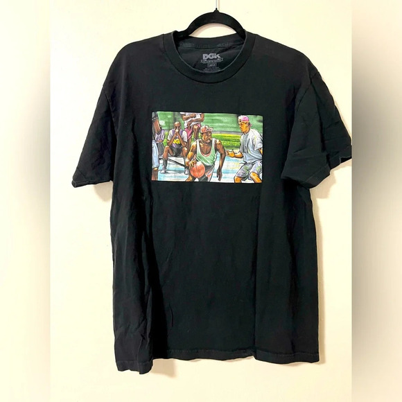 Vintage Men's Dirty Ghetto Kids DGK White Men Cant Jump Basketball Size Large - Picture 1 of 4